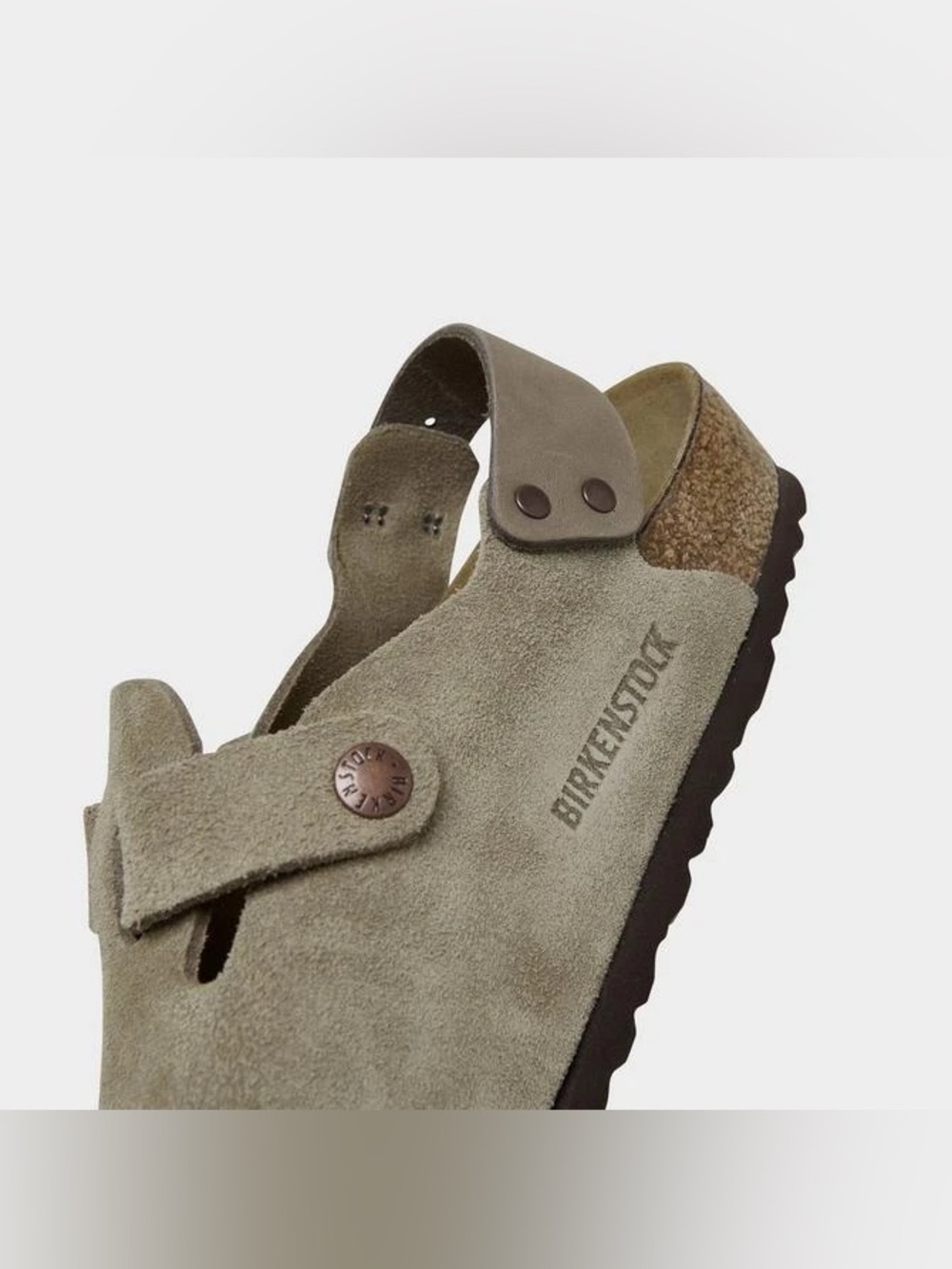 Men's Birkenstock Tokio Suede Leather Clogs Taupe 1028287 - Picture 3 of 4